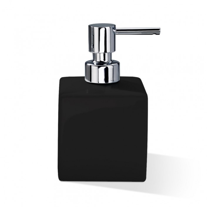 Distributeur de savon Porzellan DW 525 - Chrome et noir - Decor Walther - Valentedesign.com
