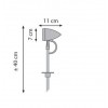 Dimension Spot piquet Bullet laiton 40 cm de la marque Royal Botania - Valente Design