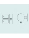 Dimension meuble Componibili Classic 2 Portes Kartell - Valente Design