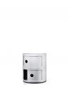 Meuble Componibili Classic 2 Portes argent mat Kartell - Valente Design - porte ouverte