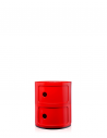 Meuble Componibili Classic 2 Portes rouge Kartell - Valente Design - de face