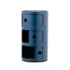 Meuble Componibili Classic 3 Portes bleu - Kartell Valente Design - portes ouvertes
