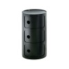Meuble Componibili Classic 3 Portes noir - Kartell Valente Design