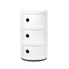 Meuble Componibili Classic 3 Portes blanc - Kartell Valente Design - portes ouvertes