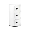 Meuble Componibili Classic 3 Portes blanc - Kartell Valente Design - de côté