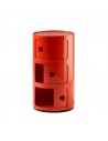 Meuble Componibili Classic 3 Portes rouge - Kartell Valente Design - portes ouvertes