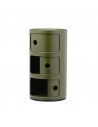 Meuble Componibili Classic 3 Portes vert - Kartell Valente Design - portes ouvertes