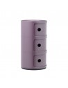 Meuble Componibili Classic 3 Portes violet - Kartell Valente Design - de côté