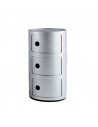Meuble Componibili Classic 3 Portes argent mat - Kartell Valente Design