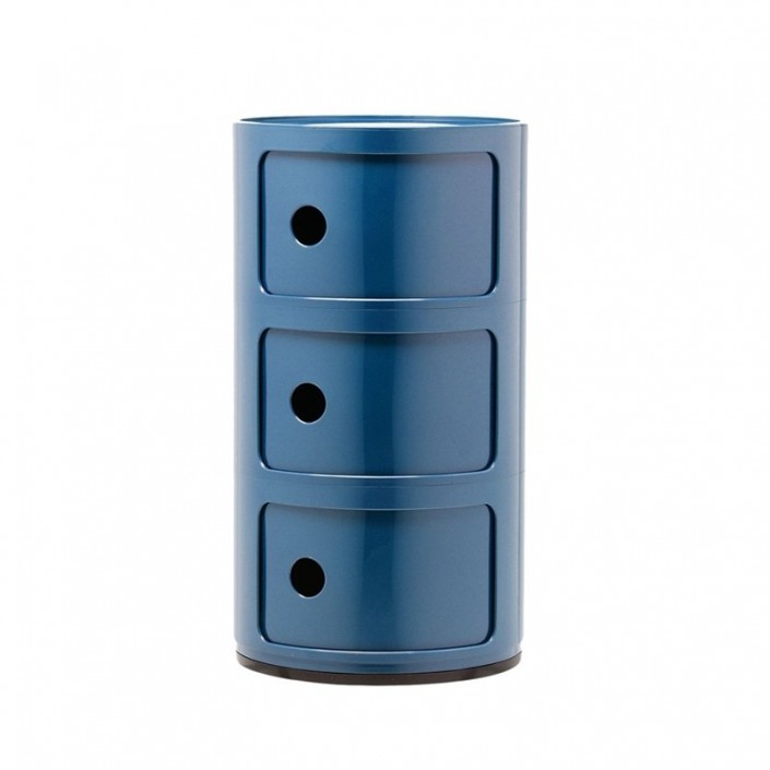 Meuble Componibili Classic 3 Portes bleu - Kartell Valente Design