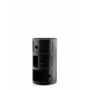 Meuble Componibili Classic 3 Portes noir - Kartell Valente Design - portes ouvertes
