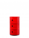 Meuble Componibili Classic 3 Portes rouge - Kartell Valente Design