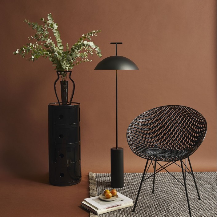 Meuble Componibili Classic 4 Portes noir Kartell - Valente Design - mise en scène