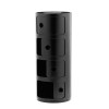 Meuble Componibili Classic 4 Portes noir Kartell - Valente Design - portes ouvertes