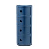 Meuble Componibili Classic 4 Portes bleu Kartell - Valente Design - de face