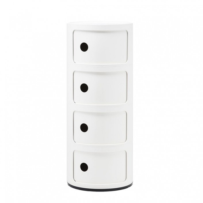 Meuble Componibili Classic 4 Portes blanc Kartell - Valente Design - de face