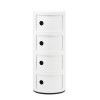 Meuble Componibili Classic 4 Portes blanc Kartell - Valente Design - de face