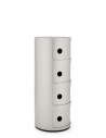 Meuble Componibili Classic 4 Portes argent mat Kartell - Valente Design - de côté