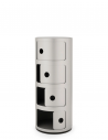 Meuble Componibili Classic 4 Portes argent mat Kartell - Valente Design - portes ouvertes