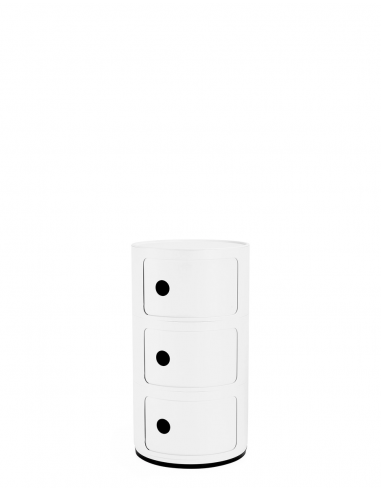 Meuble Componibili Recycled 3 Portes blanc mat Kartell - Valente Design
