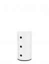Meuble Componibili Recycled 3 Portes blanc mat Kartell - Valente Design