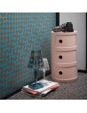 Meuble Componibili Bio 3 Portes rose Kartell - Valente Design avec lampes Battery