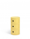 Meuble Componibili Bio 3 Portes jaune Kartell - Valente Design - de face