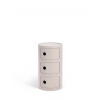 Meuble Componibili Bio 3 Portes crème Kartell - Valente Design - de face