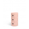 Meuble Componibili Bio 3 Portes rose Kartell - Valente Design - de face