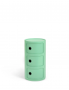 Meuble Componibili Bio 3 Portes vert Kartell - Valente Design - de face