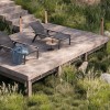 Borne Beamy laiton antique Royal Botania - Valente Design - mise en scène jardin