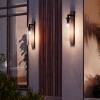 Appliques Dome Wall noire verre transparent luminaires Royal Botania - Valente Design éclairées sur façade extérieure
