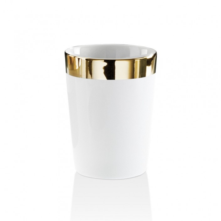 Gobelet Porzellan BE 50 - or et blanc - Decor Walther - Valentedesign.com
