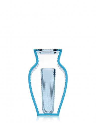 Vase I SHINE bleu Kartell - Valente Design - de face