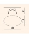 Dimension Table Glossy Marble Oval Kartell -  Valente Design