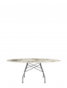 Table Glossy Marble Oval structure noir - plateau symphonie - Kartell Valente Design