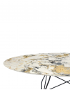 Table Glossy Marble Oval structure noir - plateau symphonie - Kartell Valente Design - détails