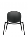 Fauteuil BE BOP noir mat Kartell - Valente Design - vue de face