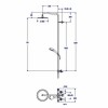Plans et dimensions colonne de douche Theta Tropic  de la marque de robinetterie Cristina