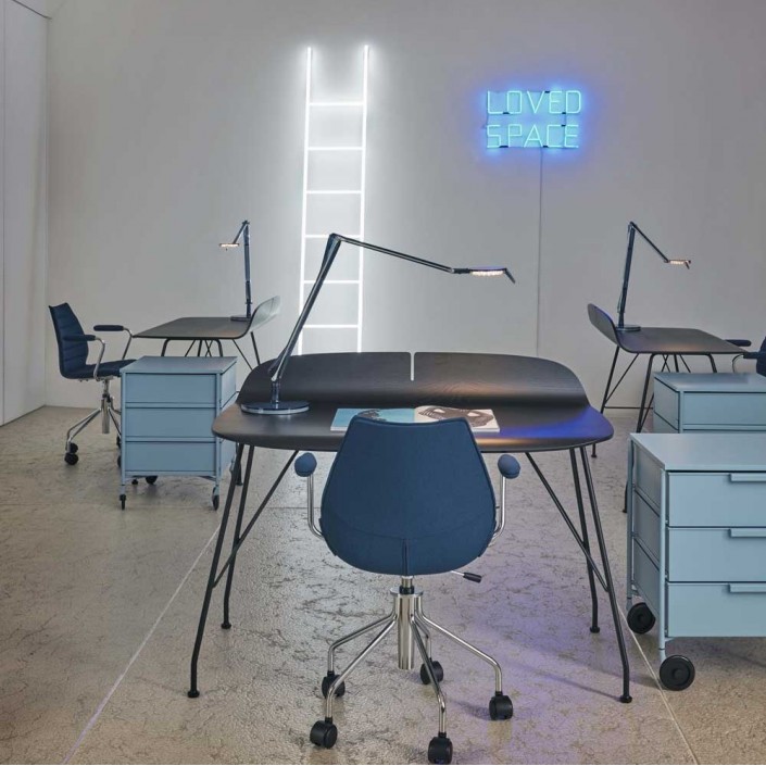 Bureau EARL OF WOOD noir Kartell - Valente Design - Mobilier design pour votre bureau