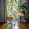 Bureau EARL OF WOOD bois clair/chrome Kartell - Valente Design - Table de travail KARTELL dans votre bureau
