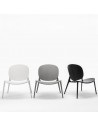Fauteuils BE BOP blanc, noir et gris Kartell - Valente Design