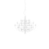 Lustre 2097/30 blanc mat de flos Valente Design Gino Sarfatti - ampoules givrées