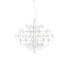 Lustre 2097/50 blanc mat de flos Valente Design Gino Sarfatti - ampoules transparentes