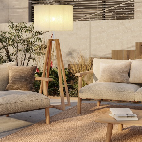 Lampadaire outdoor Club Lounge - abat-jour couleur transparent de la marque Royal Botania - Valente Design