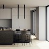 Plafonnier A-Tube Large noir - Lodes Studio Italia Design Valente Design - dans cuisine