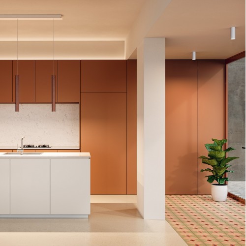 Plafonnier A-Tube Mini blanc - Lodes Studio Italia Design - Valente Design - mise en scène