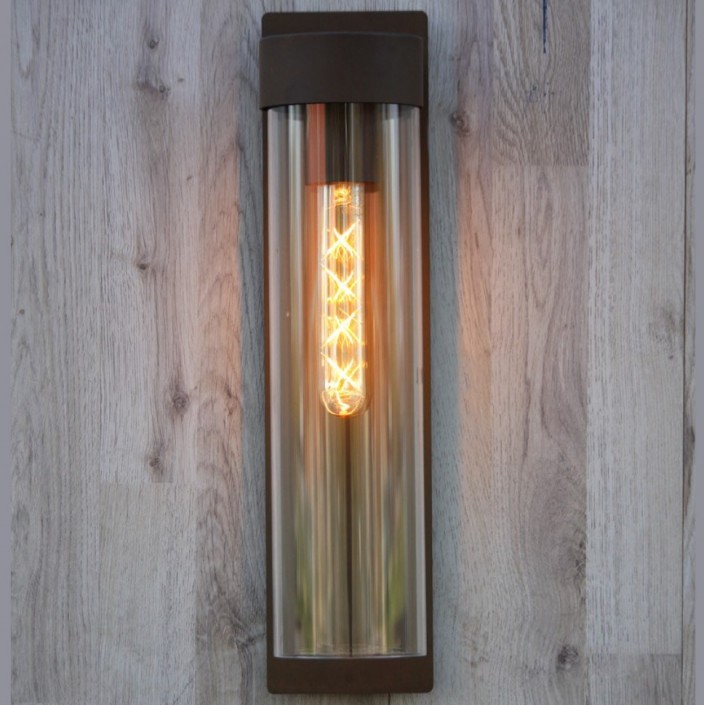Applique Nabucco avec ampoule et verre transparent Inverlight - Valente Design - vue de face