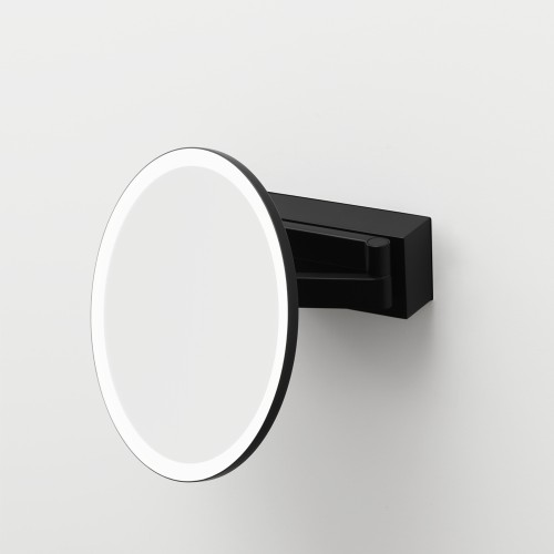 Miroir mural éclairant grossissant 5x Vision R - noir - Decor Walther - Valentedesign.com