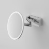 Miroir mural éclairant grossissant 5x Vision R - chrome - Decor Walther - Valentedesign.com
